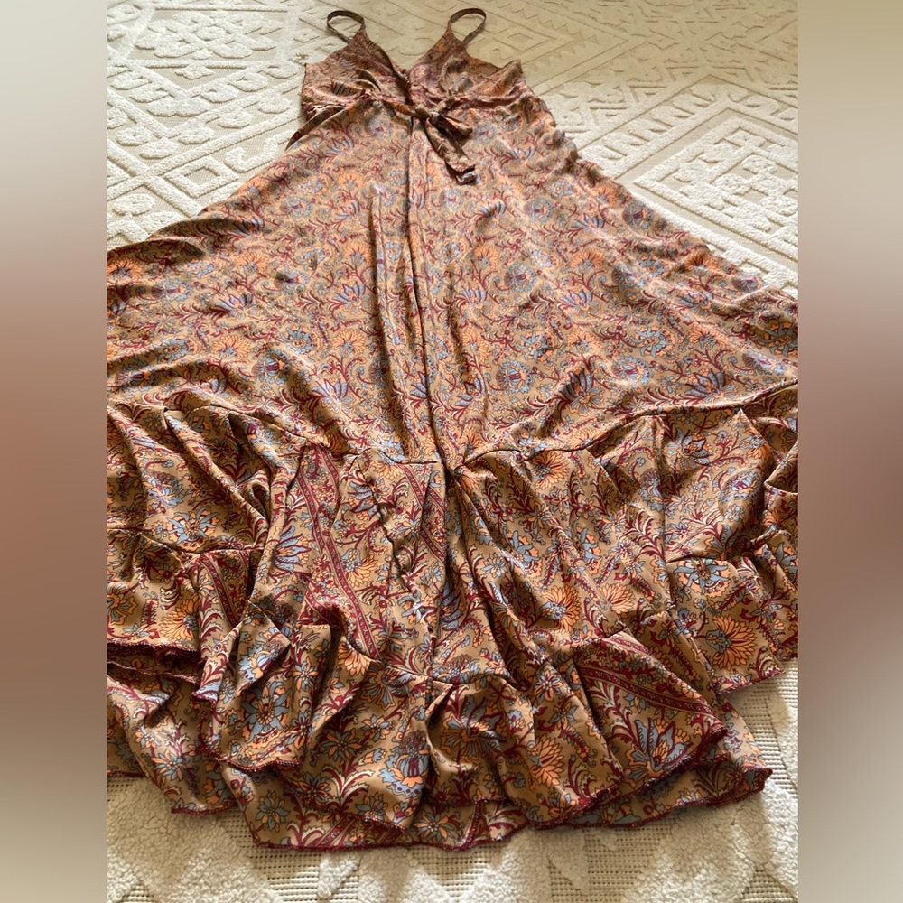Orange Tiered Ruffled Maxi Sundress - Picture 5 of 8